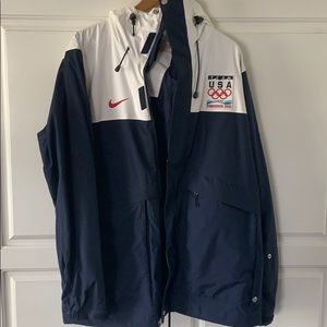 Nike Navy and White Ski Jacket